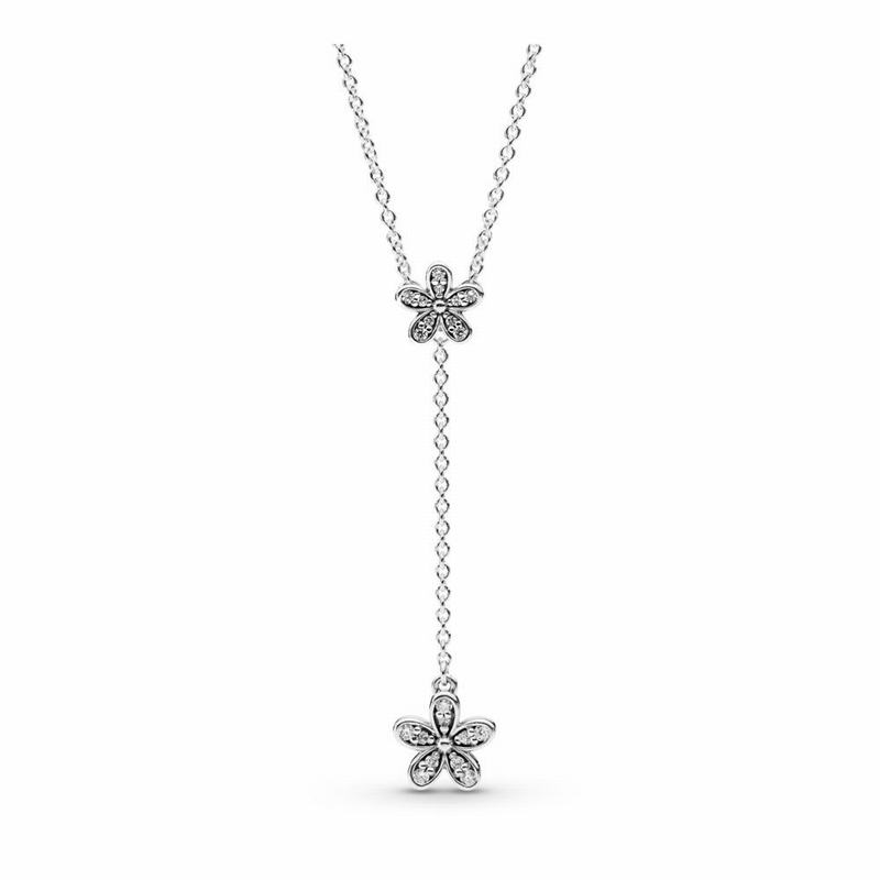 Pandora Australia Dazzling Daisies Necklace - Sterling Silver | ITGANM802